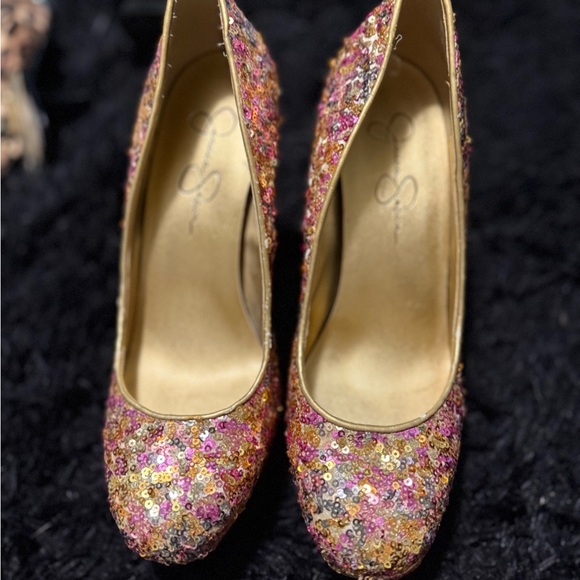 Jessica Simpson Shoes - Jessica Simpson Multicolor Sequin Heels